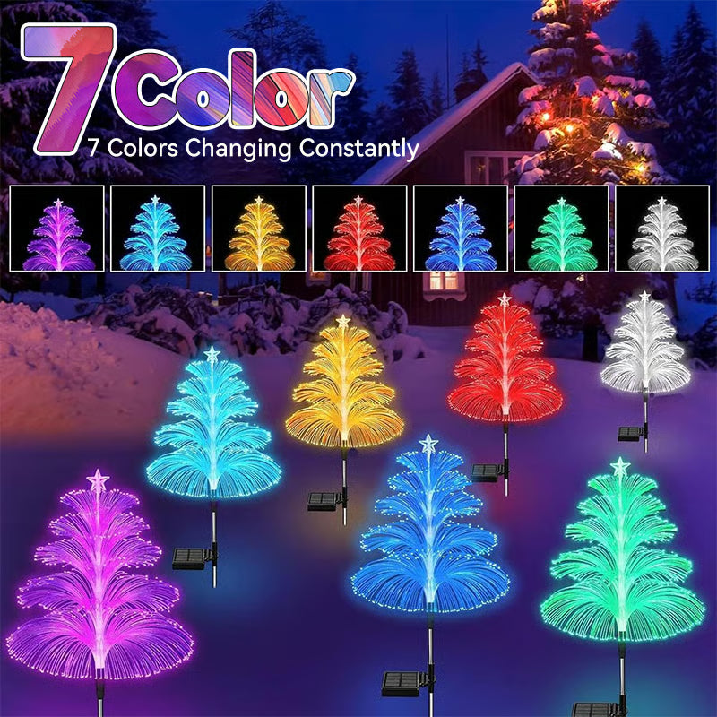 🔥Hot Sale-50% OFF🔥Seven Colors Gradient Solar Christmas Tree Lights