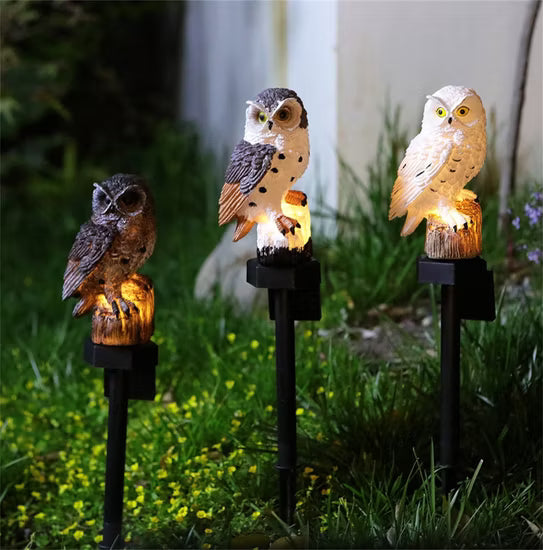 🔥Halloween Hot Sale🔥Waterproof Solar Owl Light – LED Pathway Light for Lawn, Garden & Outdoor Decor