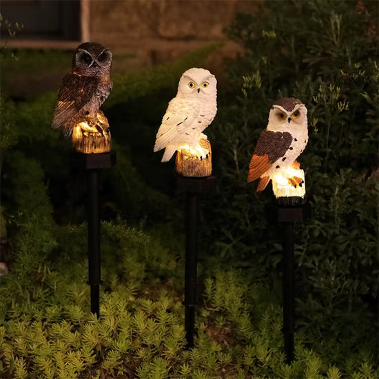 🔥Halloween Hot Sale🔥Waterproof Solar Owl Light – LED Pathway Light for Lawn, Garden & Outdoor Decor