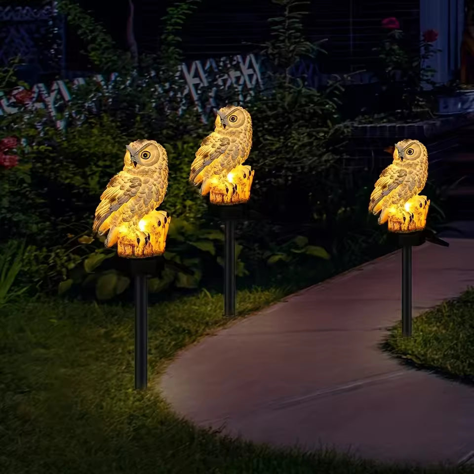 🔥Halloween Hot Sale🔥Waterproof Solar Owl Light – LED Pathway Light for Lawn, Garden & Outdoor Decor