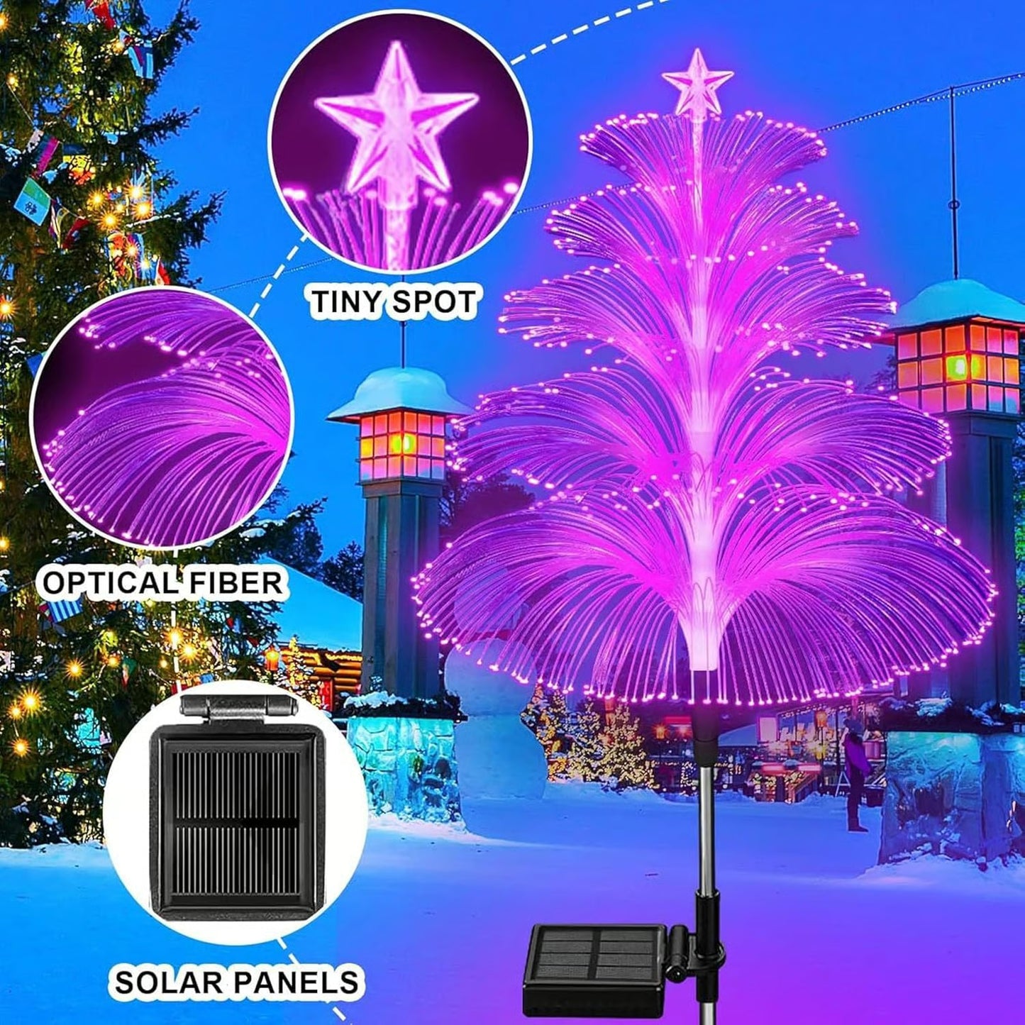 🔥Hot Sale-50% OFF🔥Seven Colors Gradient Solar Christmas Tree Lights