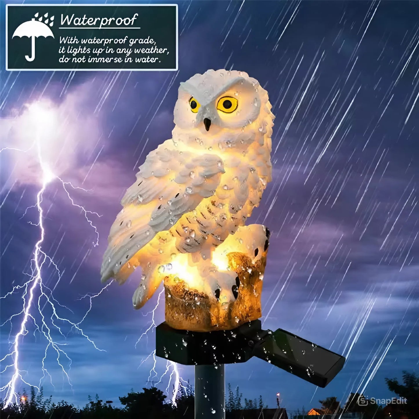 🔥Halloween Hot Sale🔥Waterproof Solar Owl Light – LED Pathway Light for Lawn, Garden & Outdoor Decor