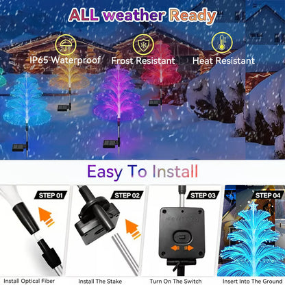 🔥Hot Sale-50% OFF🔥Seven Colors Gradient Solar Christmas Tree Lights